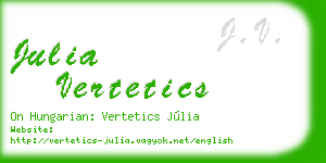 julia vertetics business card